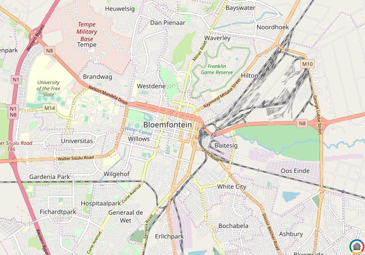 Map location of Bloemfontein Central